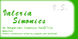 valeria simonics business card